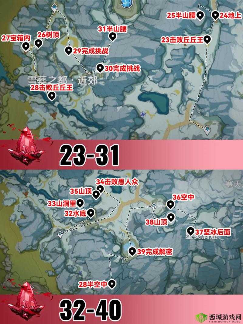 原神雪山绯红玉髓完整收集位置