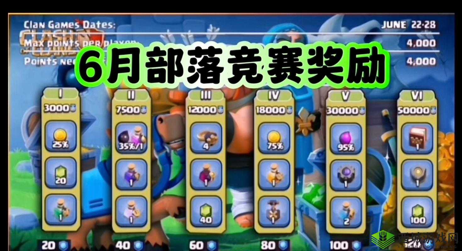 部落冲突6月部落竞赛奖励分享