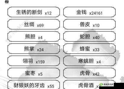 探寻大余山脉：红尘问仙下怪物之谜及掉落物品全览