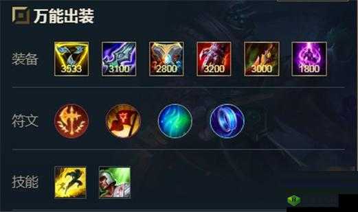 LOL手游无限火力贾克斯出装及符文览