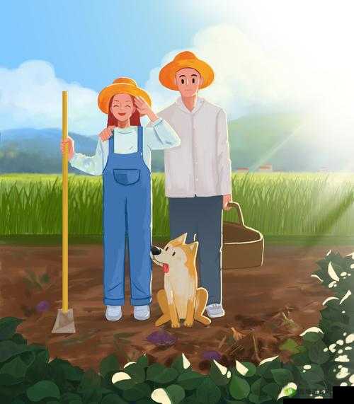 情侣插秧姿势参考绘画:爱的劳作姿态