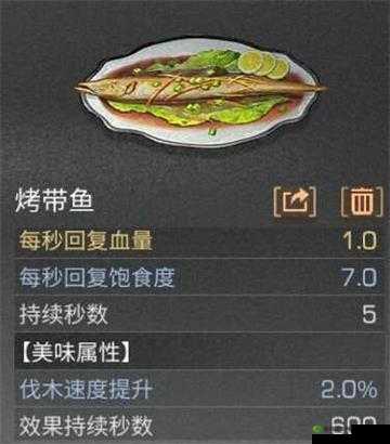 明日之后烤带鱼制作秘籍 详细食谱配方大公开
