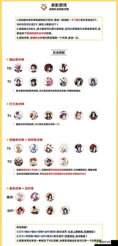 阴阳师夜影恶戏式神选择攻略:深度解析式神特性与搭配,助你精准选择夜影恶戏式神推荐指南