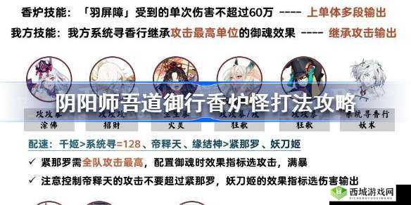 阴阳师吾道御行香炉怪攻略:实战技巧与策略解析