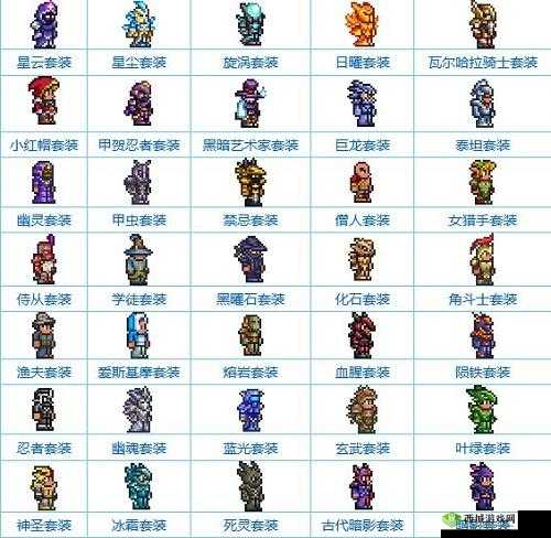 泰拉瑞亚套装大全：所有套装属性与效果图鉴