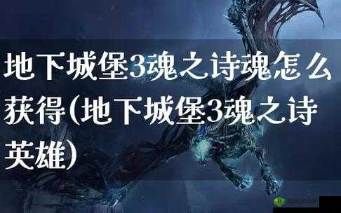 地下城堡 3 魂之诗古龙的血英如何获得详细攻略指南
