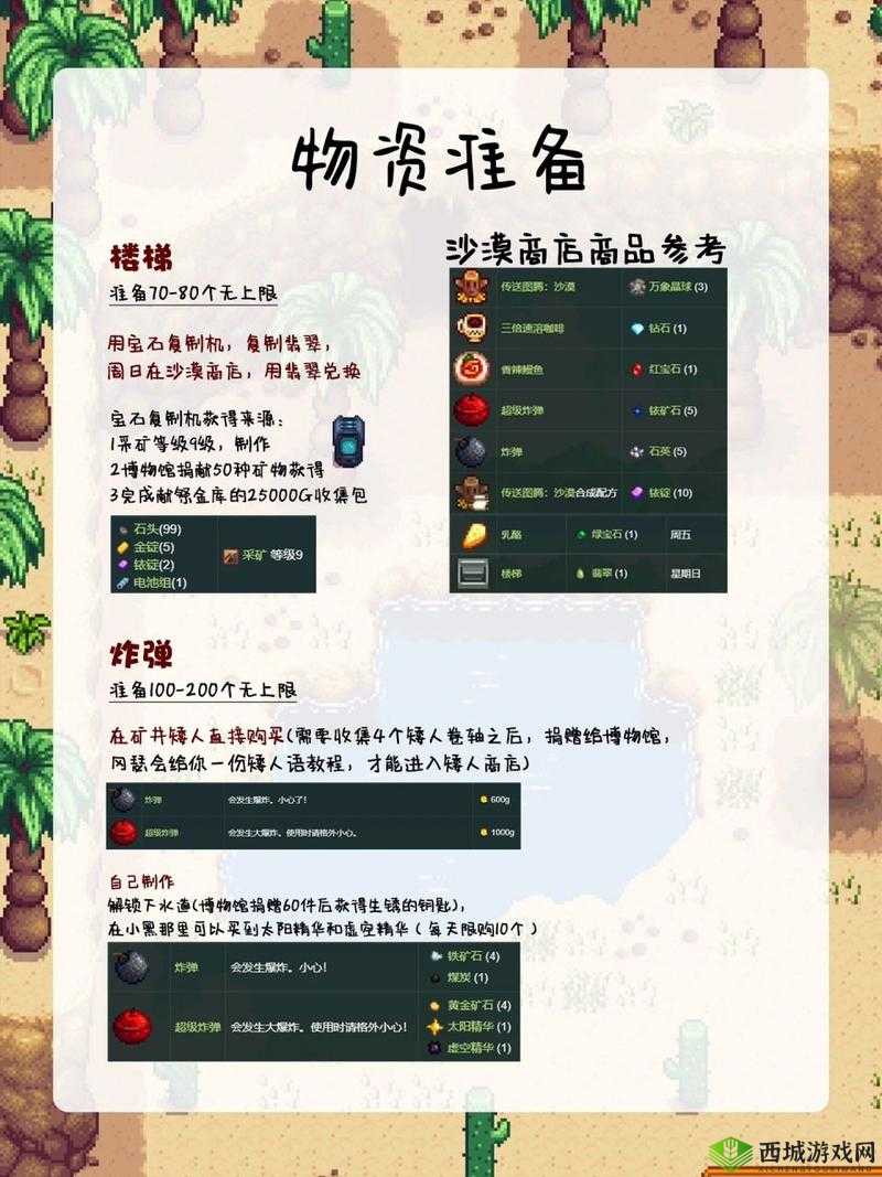 星露谷物语沙漠矿洞攻略 全方位深度解读与玩法精细详解