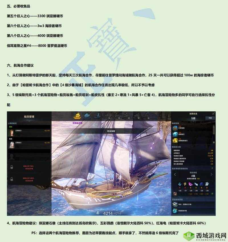 命运方舟:船只技能详解与解析