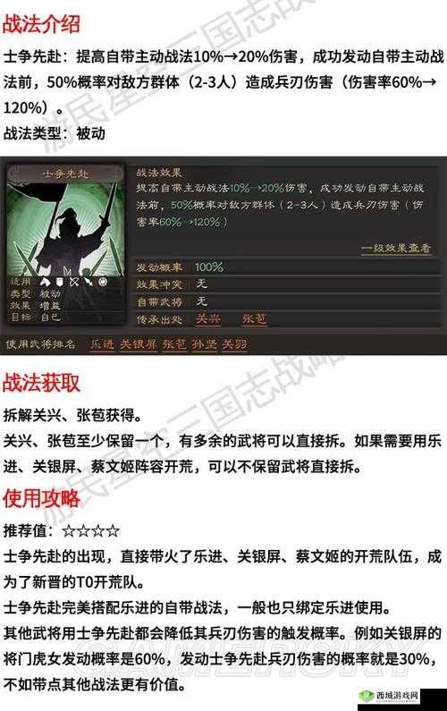 解读三国志战略版战法:独行赴斗究竟如何?