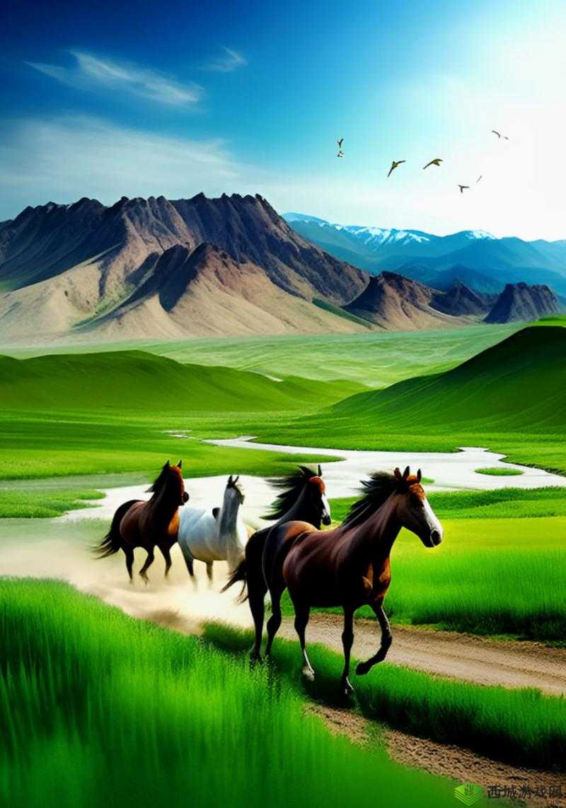 随着马儿的奔跑项弄：那充满活力与希望的美好征程