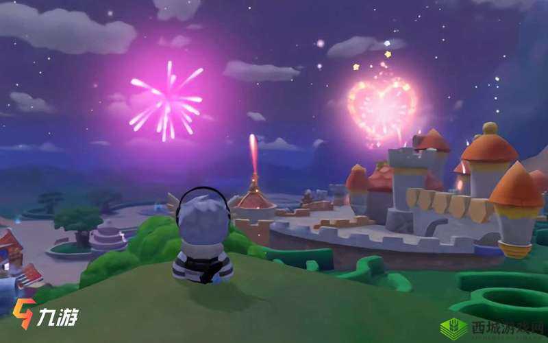 摩尔庄园手游烟花秀,璀璨夜空下的浪漫约定