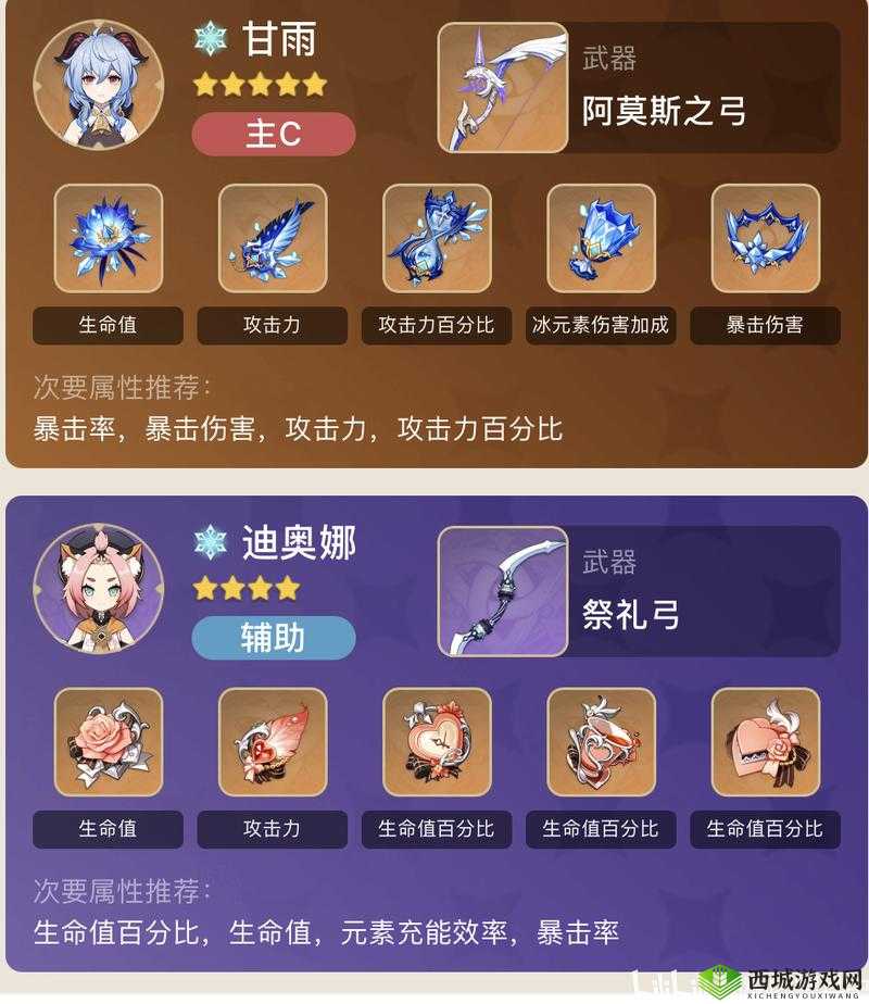 原神甘雨毕业五星武器选择介绍