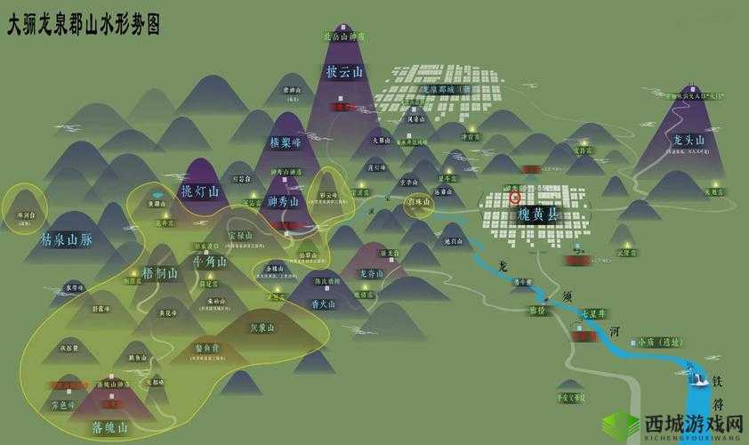 剑侠地理志 60级伏牛山地图地势一览