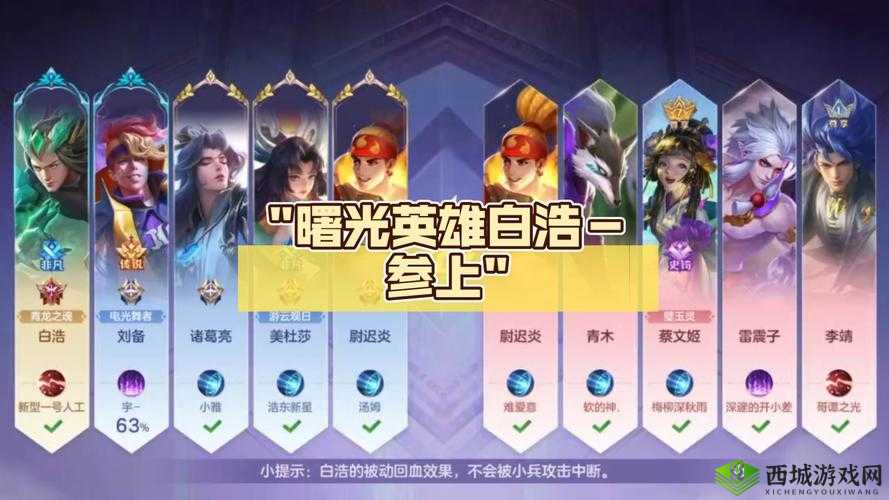 曙光英雄白浩怎么玩,英雄实战攻略