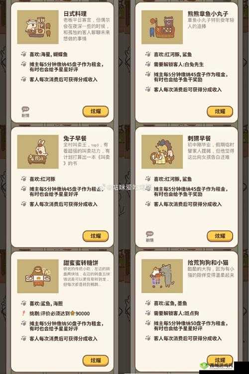 动物餐厅章鱼咖啡，解锁攻略与效用详解